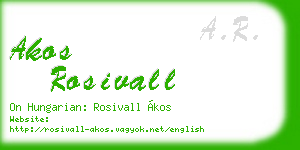 akos rosivall business card